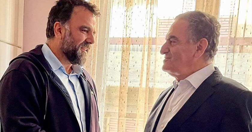 Συνάντηση Χ. Αθανασίου με τον Πρόεδρο του Ναυτικού Ομίλου Μυτιλήνης κ.Τάσο Μπαλή