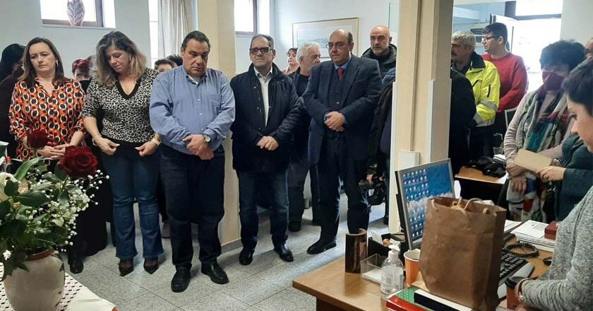 Και τα εγκαίνια του Κοινοτικού Καταστήματος Μανταμάδου στην κοπή πίτας των Υπαλλήλων της Κοινότητας