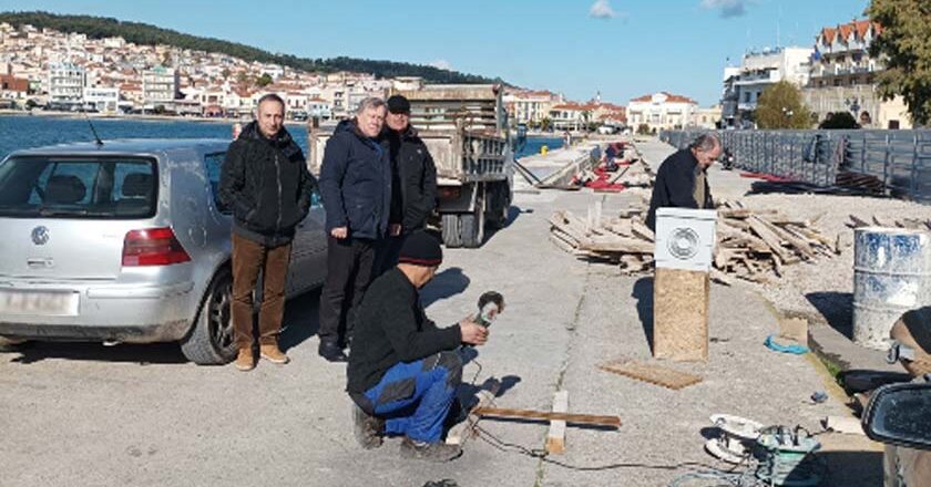 Ενημέρωση για το εκτελούμενο έργο της Ανάπλασης της Προκυμαίας Μυτιλήνης