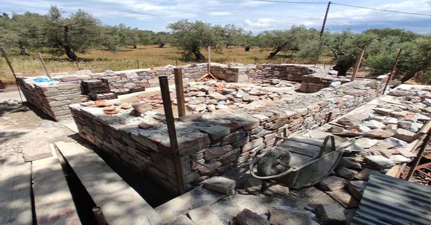 Αγιασμός θεμελίωσης στο Εξωκλήσι Γενέθλιο του Ιωάννη του Βαπτιστή στη Μόρια