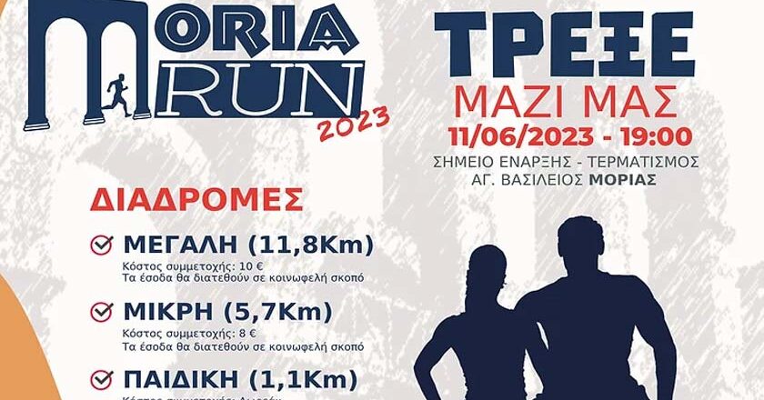 Την Κυριακή 11 Ιουνίου ο αγώνας δρόμου «Moria Run 2023»