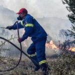 Φωτιά στην παλιά χωματερή Πλωμαρίου