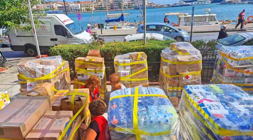 Αποστολή ανθρωπιστικής βοήθειας 35 τόνων για τους πλημμυροπαθείς απο τον ΕΕΣ (Περιφερειακό Τμήμα Μυτιλήνης)