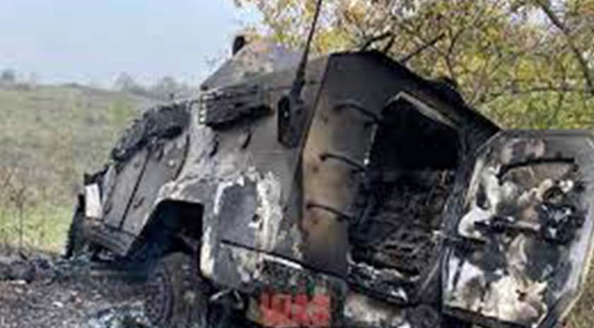 Φωτιά σε Στρατιωτικό Οχημα στην Περιοχή της Αχλαδερής