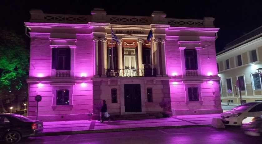 Συμβολική φωταγώγηση του Παλαιού Δημαρχείου από τον Δήμο Μυτιλήνης