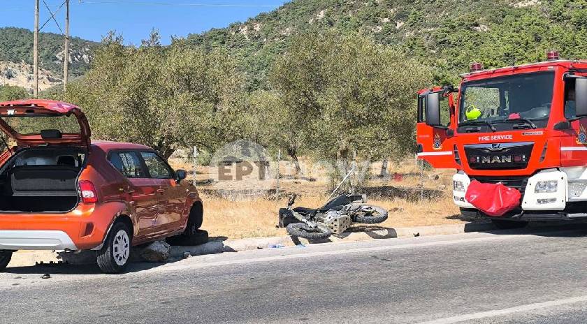 Νεκρός δικυκλιστής μετά από σύγκρουση με ΙΧ στον περιφερειακό της Μόριας